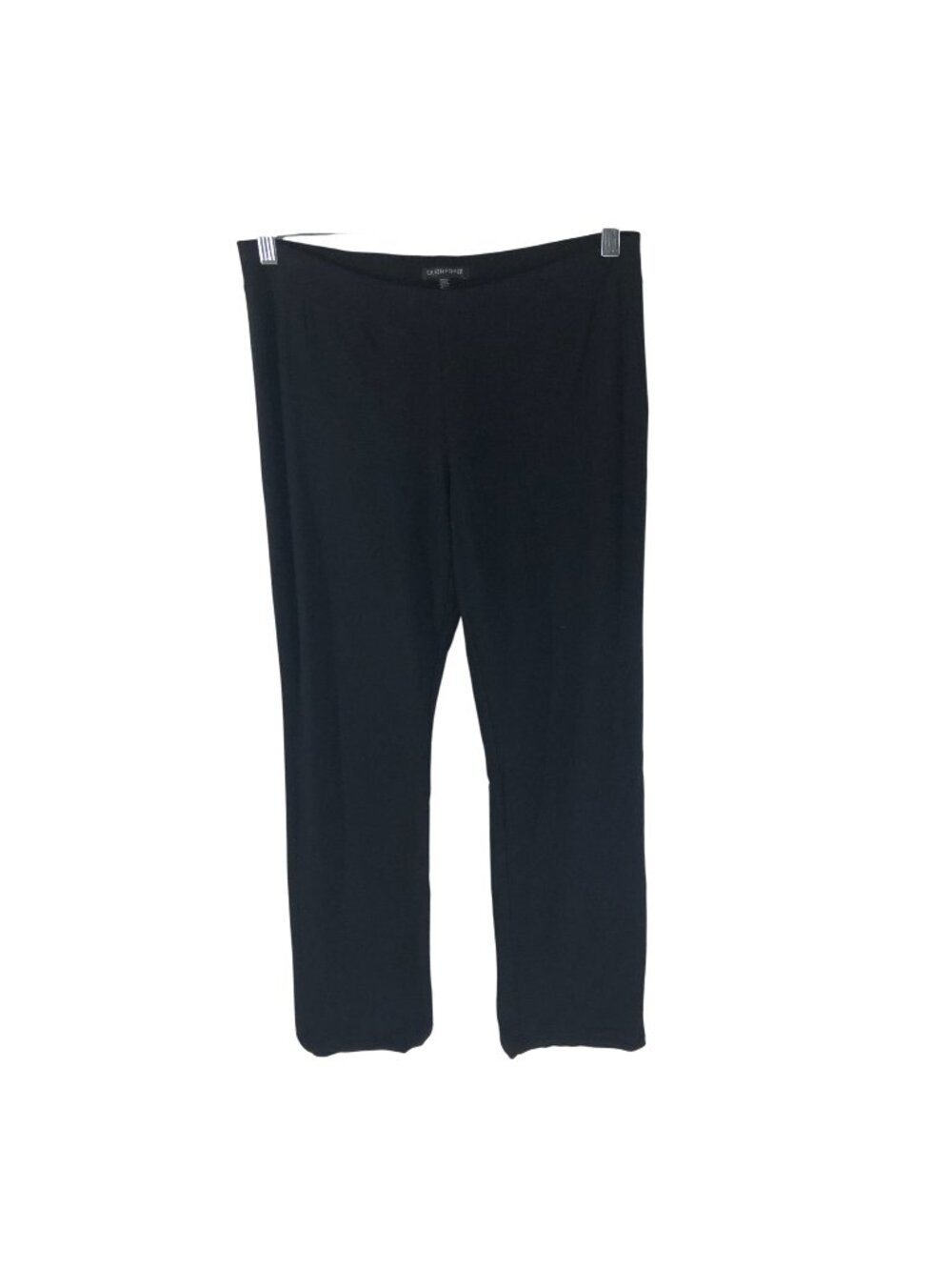 Eileen Fisher Womens Black Stretch Pull-On Pants Size S Straight Leg USA Made